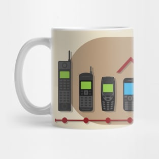 mobile phone evolution Mug